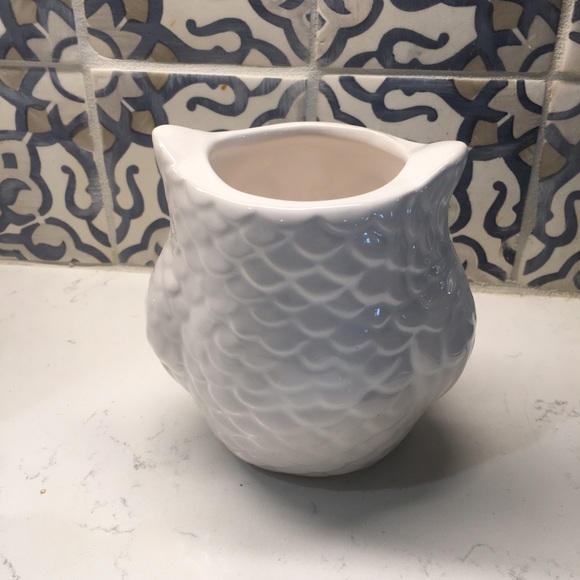 🦉🤍white ceramic owl VASE/UTENSIL HOLDER 🤍🦉 - Picture 4 of 7